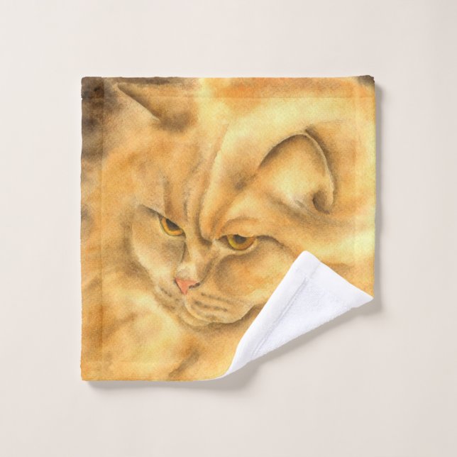 My favourite ginger cat  wash cloth (Wash Cloth)