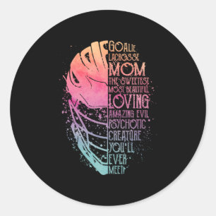 My Favourite Goalie Calls Me Mum Goalie Lacrosse M Classic Round Sticker