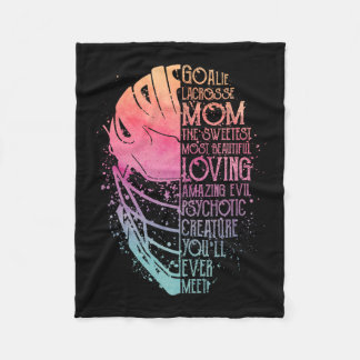 My Favourite Goalie Calls Me Mum Goalie Lacrosse M Fleece Blanket