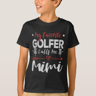 My Favourite Golfer Calls Me Mimi Disc Golf Frisbe T-Shirt
