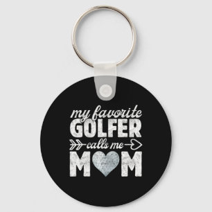 My Favourite Golfer Calls Me Mum Funny Golf Mummy Key Ring