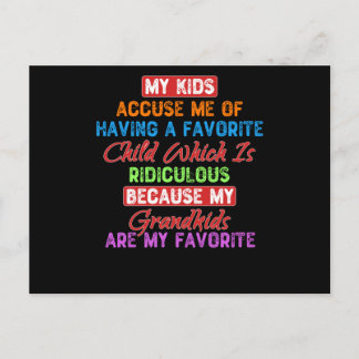 My Favourite Grandkids Postcard