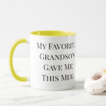 My Favourite  Grandson  Gave Me  This Mug Mug<br><div class="desc">My Favourite Grandson Gave Me This Mug Mug You're looking at the world's first two-toned mug , and it's going to change your life. Not only is this material 100% dishwasher safe, microwave safe, and completely BPA free, but it also has a dual-toned design to impress all of your guests...</div>