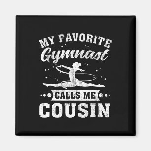 My Favourite Gymnast Calls Me Cousin Cheerleading Magnet