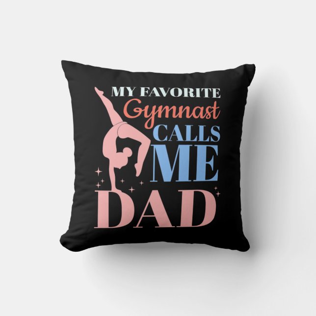 My Favourite Gymnast Calls Me Daddy Cushion (Front)
