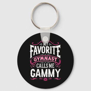 My Favourite Gymnast Calls Me Gammy Gymnastics Key Ring