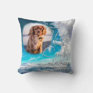 My Favourite Hello Clouds Pet Memorial Your PHOTO Cushion