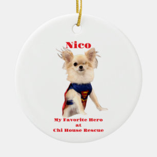 My Favourite Hero Christmas Ornament