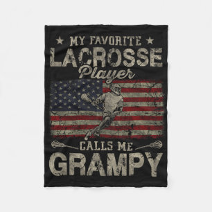 My Favourite Lacrosse Player Calls Me Grampy Fathe Fleece Blanket
