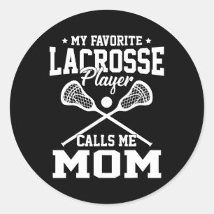 My Favourite Lacrosse Player Calls Me Mum Vintage  Classic Round Sticker