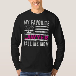 My Favourite Lawyer Calls Me Mum Usa Flag Mother's T-Shirt