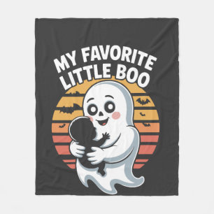 My Favourite Little Boo Halloween T-shirt Fleece Blanket