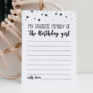 My Favourite Memory Of The Birthday Girl Card