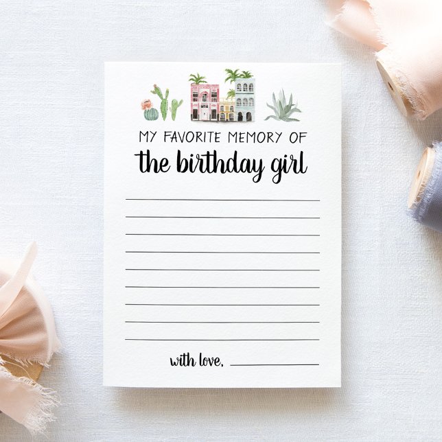My Favourite Memory Of The Birthday Girl Card (Creator Uploaded)