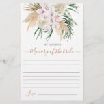 My Favourite Memory of the Bride card<br><div class="desc">Pampas Grass Boho my favourite memory of the bride card</div>