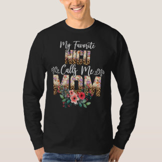 My Favourite Nicu Calls Me Mum Leopard Floral Desi T-Shirt