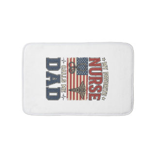 My Favourite Nurse Calls Me Dad Vintage Shirt Desi Bath Mat