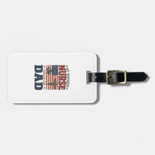 My Favourite Nurse Calls Me Dad Vintage Shirt Desi Luggage Tag