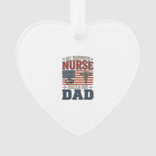My Favourite Nurse Calls Me Dad Vintage Shirt Desi Ornament