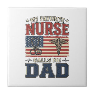 My Favourite Nurse Calls Me Dad Vintage Shirt Desi Tile
