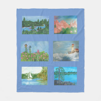 my favourite paintings fleece blanket