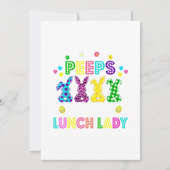 My Favourite Peeps Call Me Lunch Lady Easter Invitation (Front)