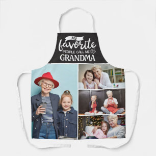 My favourite people call me  4 family photo collag apron