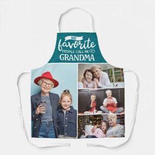My favourite people call me  4 family photo collag apron