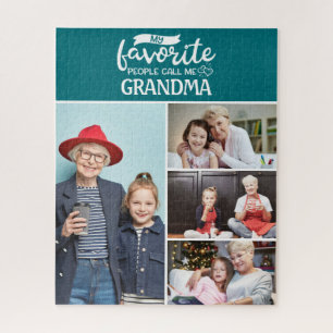 My favourite people call me 4 family photo collag jigsaw puzzle
