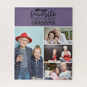 My favourite people call me 4 family photo collag jigsaw puzzle