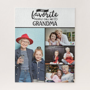 My favourite people call me  4 family photo collag jigsaw puzzle