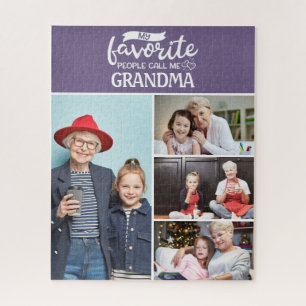 My favourite people call me 4 family photo collag jigsaw puzzle