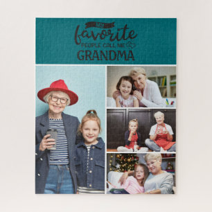 My favourite people call me  4 family photo collag jigsaw puzzle