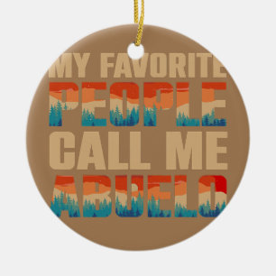 My Favourite People Call Me Abuelo Men Retro Decor Ceramic Tree Decoration