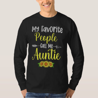 My Favourite People Call Me Auntie Sunflower Mothe T-Shirt