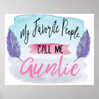 My Favourite People Call Me Auntie Wall Art