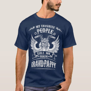 My Favourite People Call Me Biker Grandpappy Men M T-Shirt