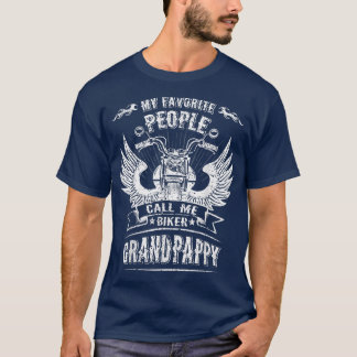 My Favourite People Call Me Biker Grandpappy Men M T-Shirt