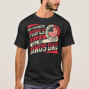 My Favourite People Call Me Bonus Dad Men Vintage  T-Shirt