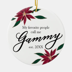 My favourite people call me Gammy Christmas Ceramic Tree Decoration