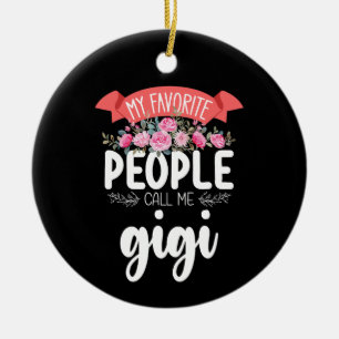 My Favourite People Call Me Gigi Mother's Day Ceramic Tree Decoration