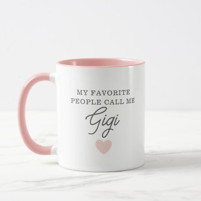 My Favourite People Call Me Gigi Script Mug (Left)