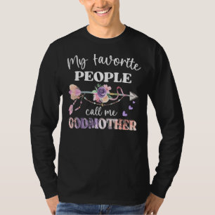 My Favourite People Call Me Godmother Women Floral T-Shirt