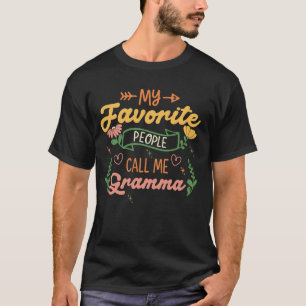 My Favourite People Call Me Gramma Floral Mother's T-Shirt