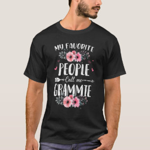 My Favourite People Call Me Grammie Floral Mother' T-Shirt