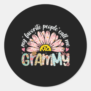 My Favourite People Call Me Grammy Mothers Day Gir Classic Round Sticker