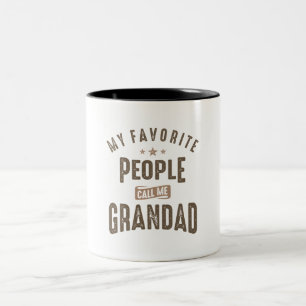 My Favourite People Call Me Grandad Two-Tone Coffee Mug