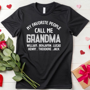 My Favourite People Call Me Grandma Birthday Party T-Shirt