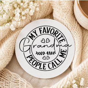 My Favourite People Call Me Grandma Classic Round Sticker
