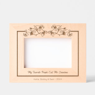 My Favourite People Call Me Grandma Floral 6x4L Etched Frames